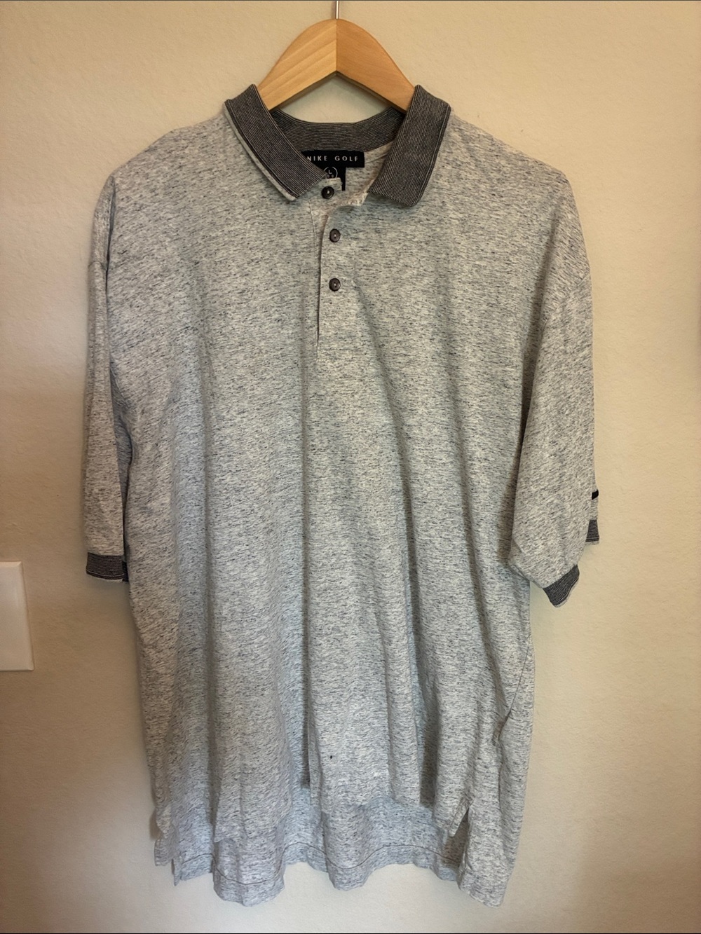 Nike Men’s Gray Heather Polo with Dark Gray Trim